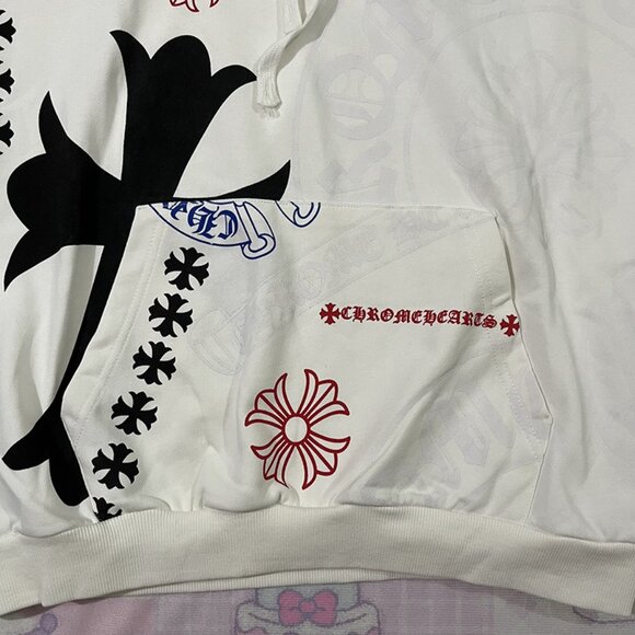 Chrome Hearts Stencil Hoodie Series Painted Hooded Sweatshirt - Picture 7 of 11